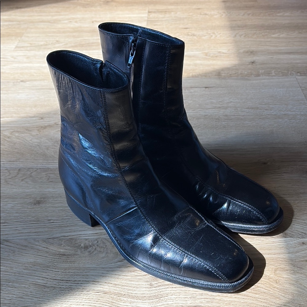 Vintage Florsheim Black Leather Boots Men’s Size 7.5